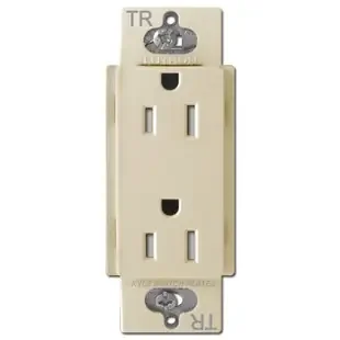 Decor 15A Receptacle Tamper Resistant Lutron Claro – Ivory