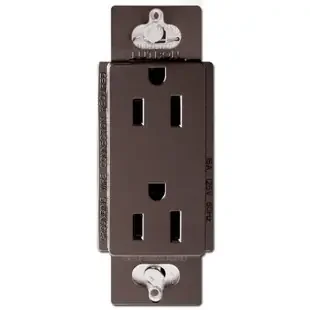 Decor Outlet Receptacle 15A – Brown Lutron Claro