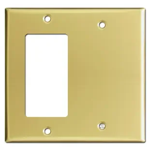 Decora GFCI Rocker & Blank Combo Switch Plates – Polished Brass