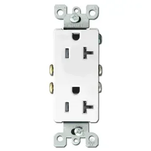 Decora Outlet 20A TR Plugs Leviton White