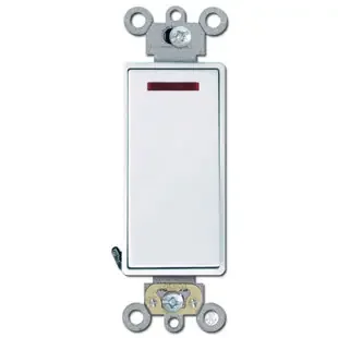 Decora Rocker Pilot Light Switch 20A White Leviton 5628