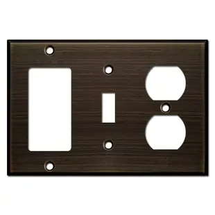 Decora Toggle Receptacle Switch Wall Plate – Oil Rubbed Bronze