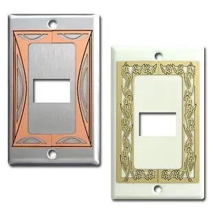 Decorative GE Older Low Voltage One Device Switch Plates
