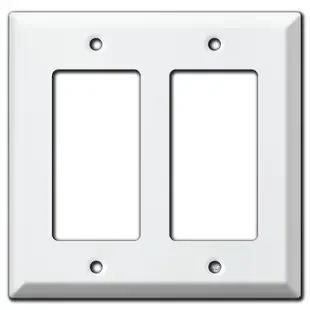 Deep 2 GFI Decora Rocker Switch Wall Plate – White