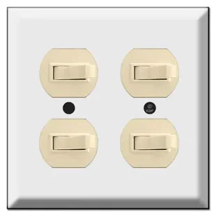 Deep 4 Horizontal Toggle Switch Plates