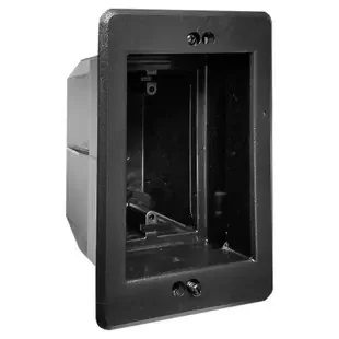 Deep Inset Wall Box for Pushed Back Outlet Switch or Cable – Black