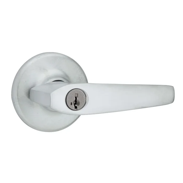 Delta Lever Entry Door Lock SmartKey – Satin Chrome Finish by Kwikset