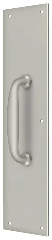Deltana Push Plate w/ Handle 3-1/2″ x 15″ – Brushed Nickel Cabinet Hardware