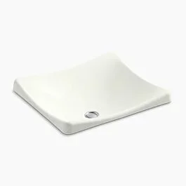 DemiLav 18-1/4″ rectangular vessel bathroom sink, no overflow Cast Iron, in Dune