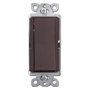 Designer Three-Way Rocker Switch – Brown