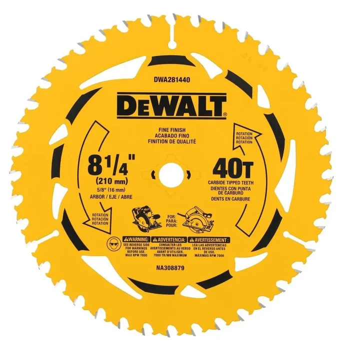 DEWALT 8-1/4″ 40T Circular Saw Blade