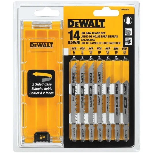 DEWALT T-Shank Jig Saw Blade Set w/ Case (14 PC.)