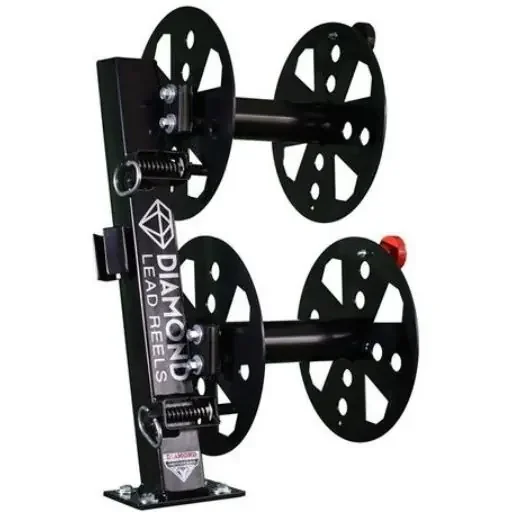 Diamond Welding Lead Reel – Fixed Base, Vertical Stack