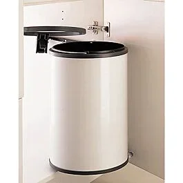 DISCONTINUED Hailo 21.1 Quart Metal Waste Bin, White