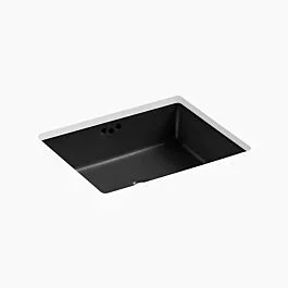 DISCONTINUED Kathryn 19-3/4″ rectangular undermount bathroom sink with glazed underside Vitreous China, in Black Black