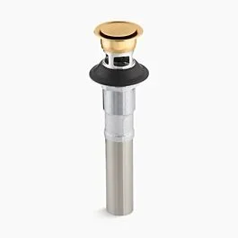 DISCONTINUED Kohler Complementary Clicker Drain with Overflow, Vibrant Brushed Moderne Brass