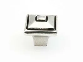 DISCONTINUED Perla Natural Square Kitchen Cabinet Drawer Knob, 1-3/8″ Length