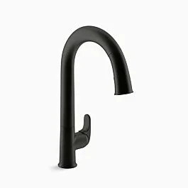 DISCONTINUED SENSATE Touchless pull-down kitchen sink faucet with KOHLER Konnect and two-function sprayhead, Matte Black