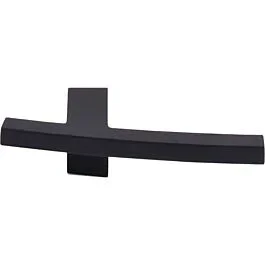 DISCONTINUED Top Knobs Slanted B Knob Contemporary Style Flat Black Knob, 3 Inch Overall Length