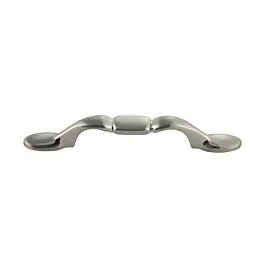 DISCONTINUED Traditional Arch Style 3″ (76mm) Hole Center, Overall Length 4-3/4″, Satin Nickel Cabinet Hardware Pull / Handle
