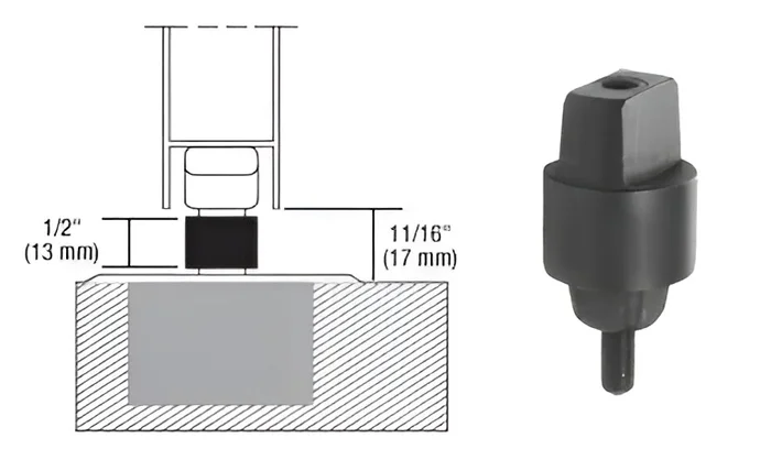 Dormakaba 3/4″ Clearance Left Hand Offset Tapered Spindle
