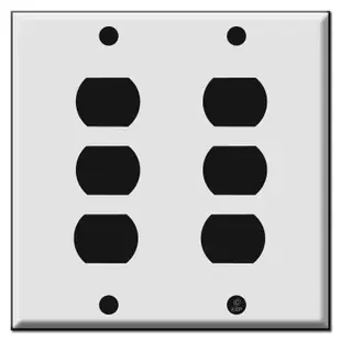 Double Gang 6 Despard Switch Plate Covers