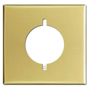Double Gang Dryer or Range Receptacle Covers – Polished Brass