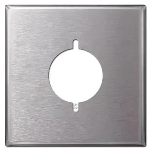Double Jumbo Range or Dryer Outlet Cover – Satin Stainless Steel