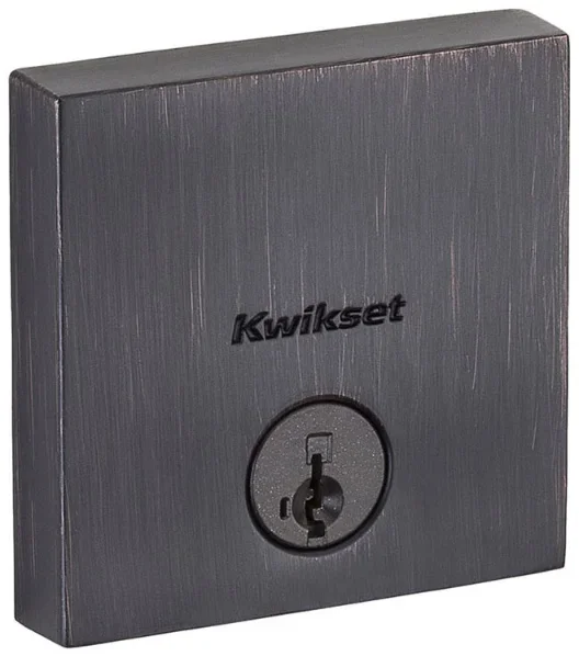 Downtown Square Trim Single Cylinder Deadbolt – Kwikset