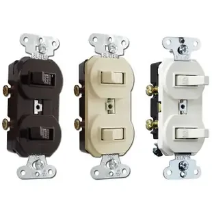 Duplex Stacked Toggle Switches – Single Pole Grounding P&S 690G