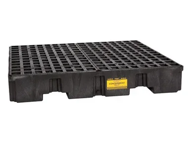 Eagle 4 Drum Pallet – with Drain – Black – 1645B