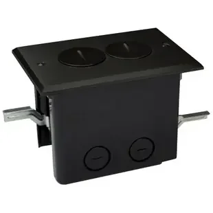 Electrical Floor Box – Duplex Outlet Dark Bronze Cover