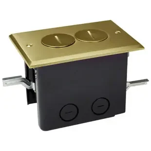 Electrical Floor Boxes – Brass Cover Duplex Outlet Tamper Resistant