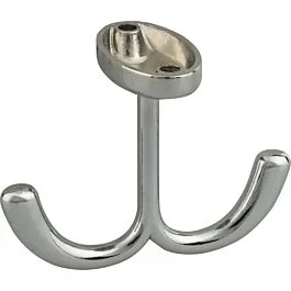 Elements Double Zinc Ceiling Mount Hook 1-9/16″ Polished Chrome
