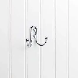 Elements Double Zinc Wall Mount Hook 2-9/16″ Polished Chrome