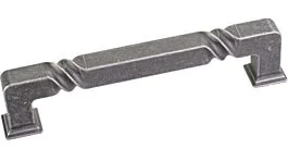 Elements Tahoe Collection 5-1/16″ (128mm) Center to Center, 5-13/16″ (148mm) Overall Length Distressed Antique Silver Cabinet Pull/Handle