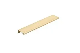 Emtek Contemporary Satin Brass 10 Inch (254mm) Center to Center, Overall Length 11-1/4 Inch Cabinet Edge Pull / Handle