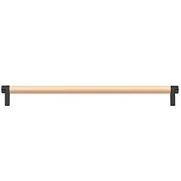 Emtek Select Back to Back 36″ (914mm) Center to Center, Appliance Pull with Rectangular Stem in Flat Black and Smooth Bar in Satin Copper Finish