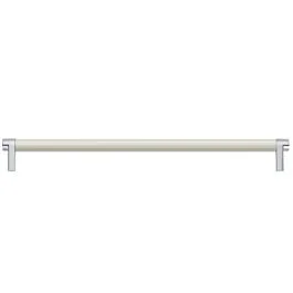 Emtek Select Concealed Surface 18″ (457mm) Center to Center, Appliance Pull with Rectangular Stem in Polished Chrome and Smooth Bar in Polished Nickel Finish