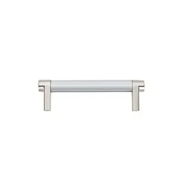 Emtek Select Polished Chrome Smooth Bar 4″ (102mm) Center to Center with Rectangular Stem in Polished Nickel Overall Length 4-3/4” Inch Cabinet Pull/Handle