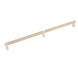 Emtek Select Satin Nickel Rectangular Stem 24″ (610mm) Center to Center with Smooth Bar in Satin Copper, Overall Length 24-3/4″ (628.5mm) Cabinet Pull / Handle
