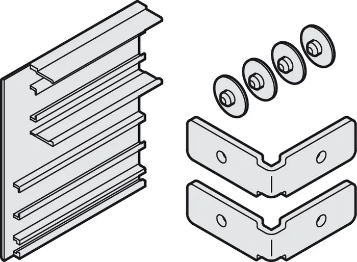 End Cap Set for Clip-On Panel – 77 mm Height by Hafele