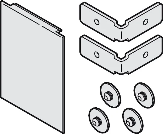 End Piece to Fascia – One-sided, Wall-mounted by Hafele