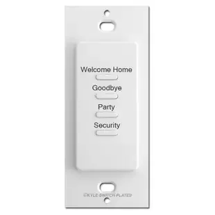 Engravable Touch Plate Light Switch – 4 Button Ultra Series