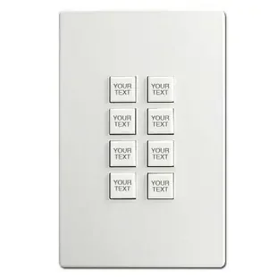 Engraved 8 Switch Touch-Plate Mystique Control Stations