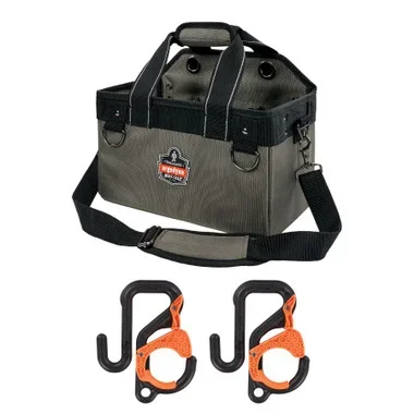 Ergodyne Arsenal 5846 Bucket Truck Tool Bag with Locking Aerial Bucket Hooks Kit – S