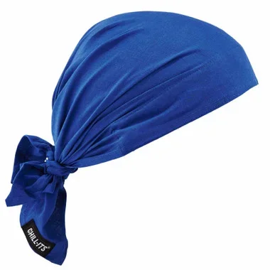 Ergodyne Chill-Its 6710CT Evaporative Cooling Bandana Triangle Hat – PVA, Tie Closure