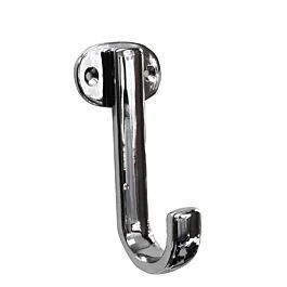 Euro Contemporary 4-3/4 Inch (121mm) Long Single Robe Hook, Chrome