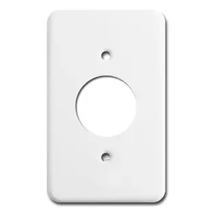 Extra Deep Single Round Electrical Outlet Cover – White
