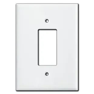 Extra Large 6.38‘‘ Oversized GFCI Rocker Wall Plates – White